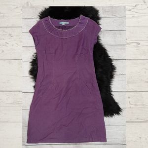 Boden Purple Corduroy Shift Dress
